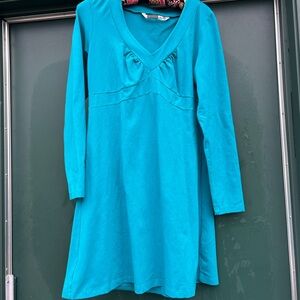 Athleta Teal Long Sleeve Dress